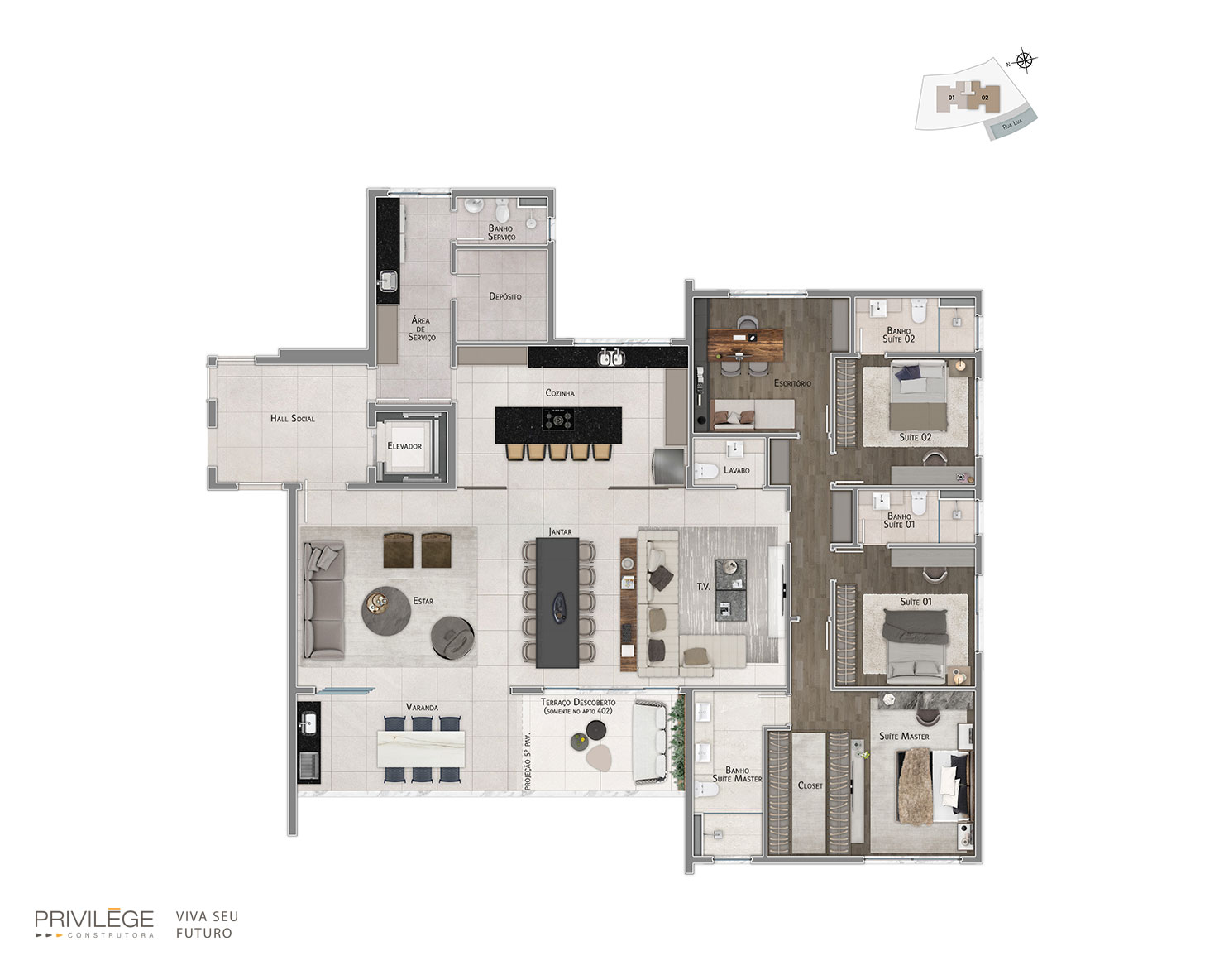 Apartamento 4 quartos com opção de escritório – final 01